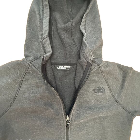 The North Face Women’s Full Zip Hoodie Black/ Black Logo Size M Medium - Picture 4 of 9